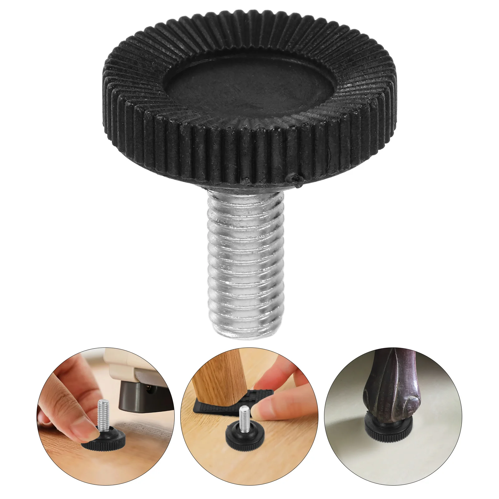 

12 pcs Table Chair Foot Pads Adjustable Furniture Leveler Legs M8X20Mm Wear Resistant For Cabinet Desk Bookshelf Furniture Parts