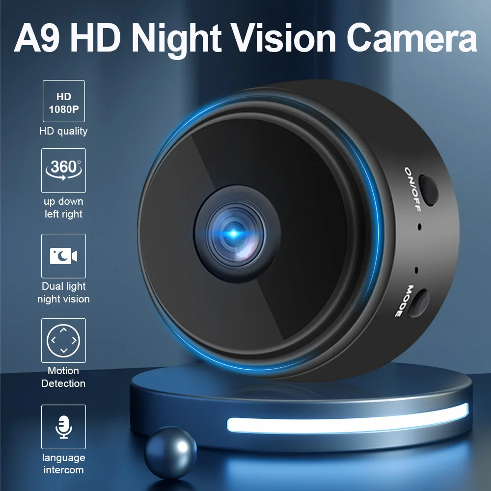 

Wireless 1080P HD Security Cam 360° Motion Detection Night Vision Magnetic Mount SD/Cloud Storage for Home Pet Car