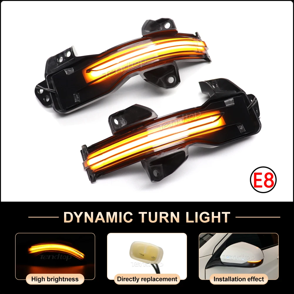 LED Strip Dynamic Turn Signal Mirrors Lamp Reaerview Intermittent Light  For Honda CRV Accord FIT GK5 XRV Greiz Odyssey Fit Jazz