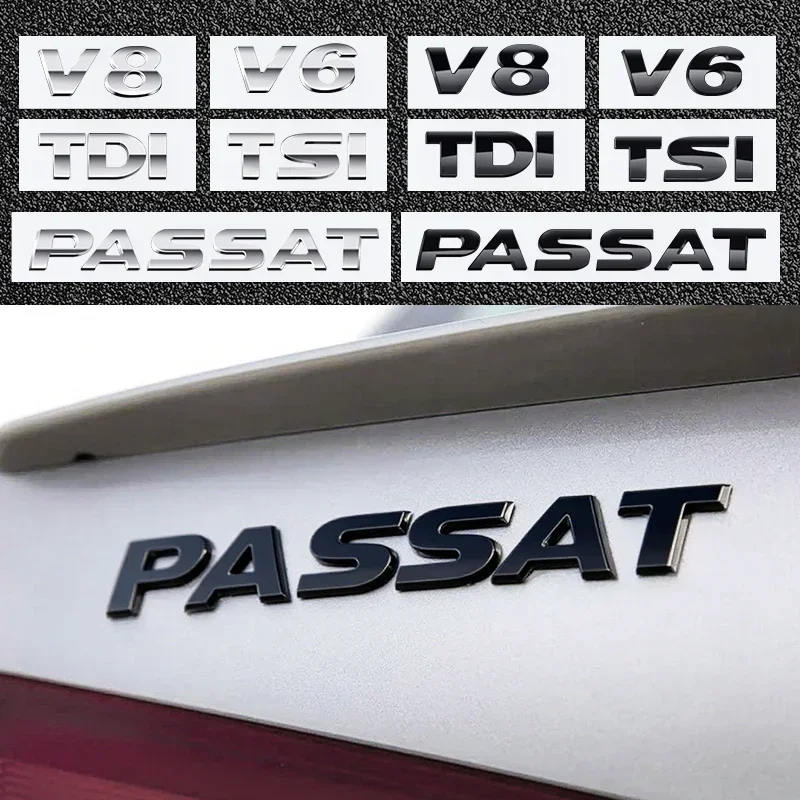 

Chrome PASSAT ABS Sticker Car Styling Auto Rear Trunk Body Side Fender Badge Letters Logo Emblem Labeling Decal for Volkswagen