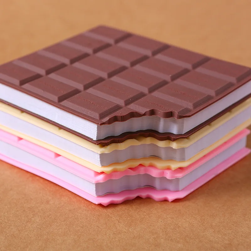 Bview Art Color Random 1pcs Creative student notepad scented chocolate memo pad notebook mini memo book