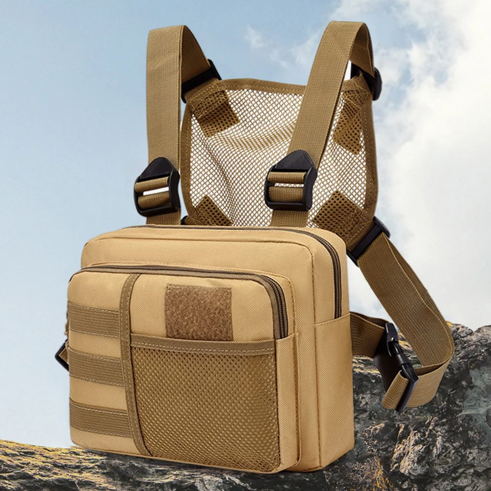 

Tactics Vest Bag Streetwear Functionality Chest Bag Fashion Portable Multifunctional Multi-pockets Waterproof for Hiking Sports
