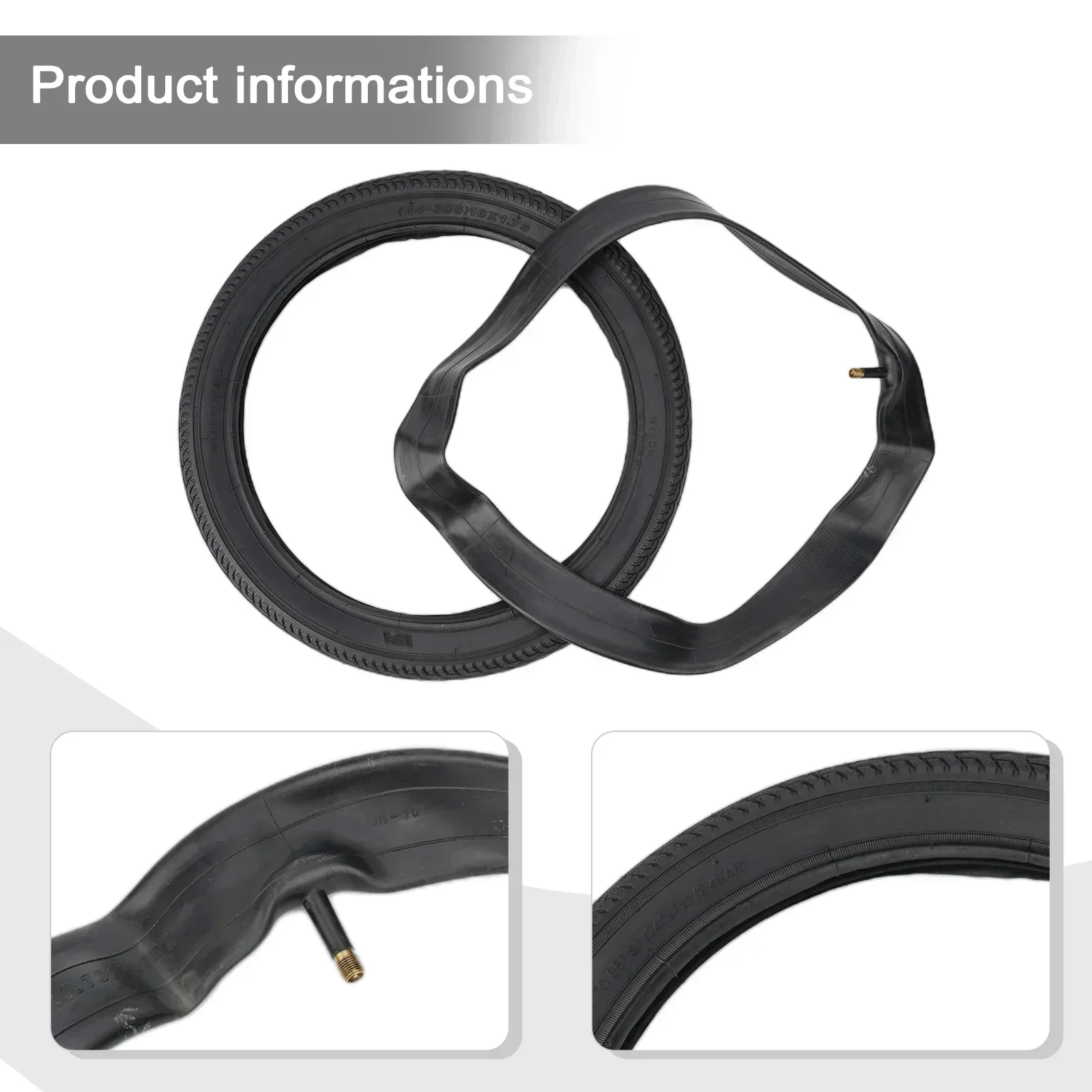 16 Inch Wheel Tire 16X2.4 Tyre Outer Inner Tube For Kids Bikes Bicycle Tires Tubes And Wheels For 16 Inch Bike Accessories Parts