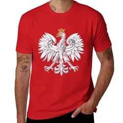 Camiseta de lujo de águila nacional de Polonia para hombre, camisetas personalizadas