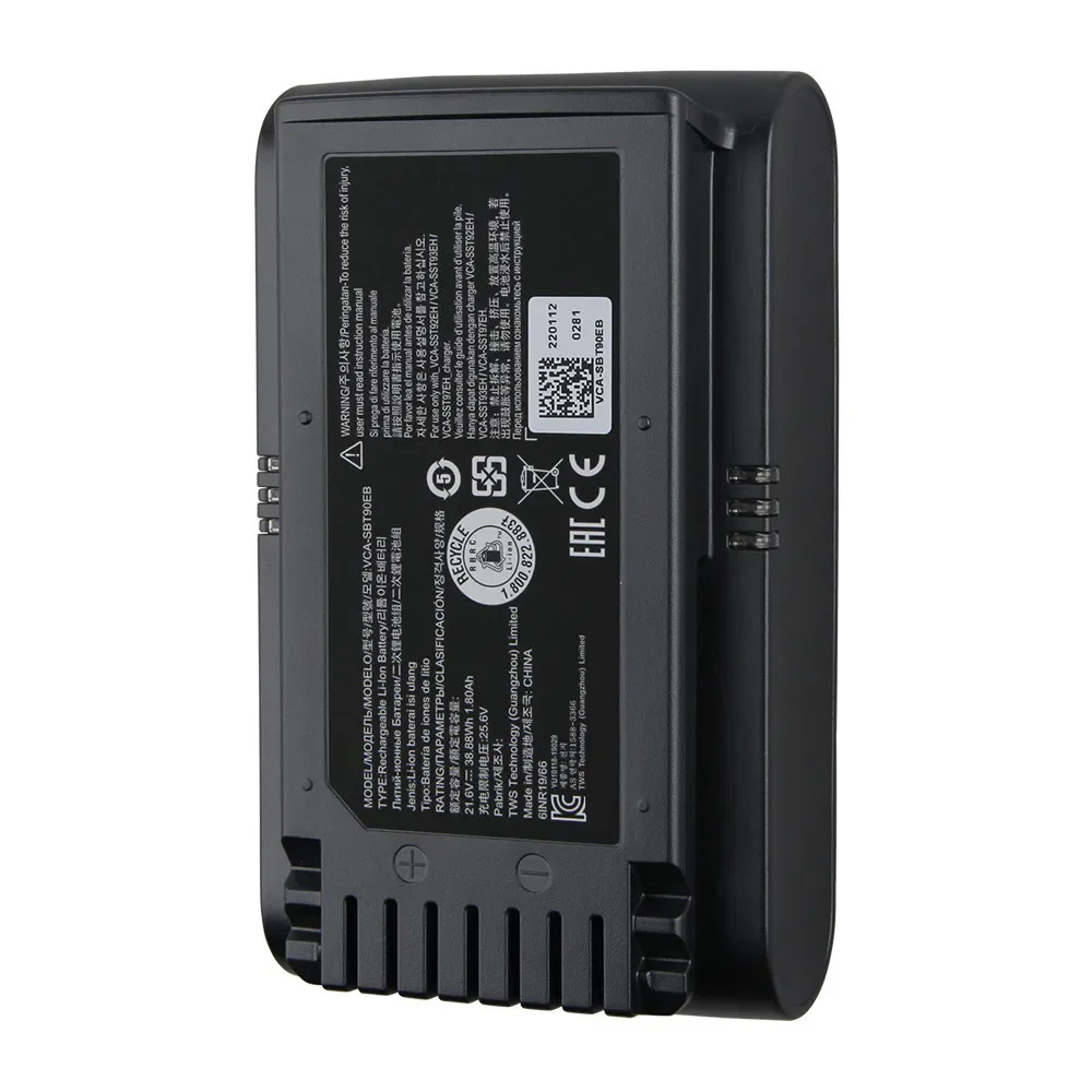 Аккумулятор для пылесоса VCA-SBT90E VCA-SBT90EB VCA-SBT90 VCA-SBTA60 для Samsung Jet 70 Pet Jet 90 Stick и Jet 75 60