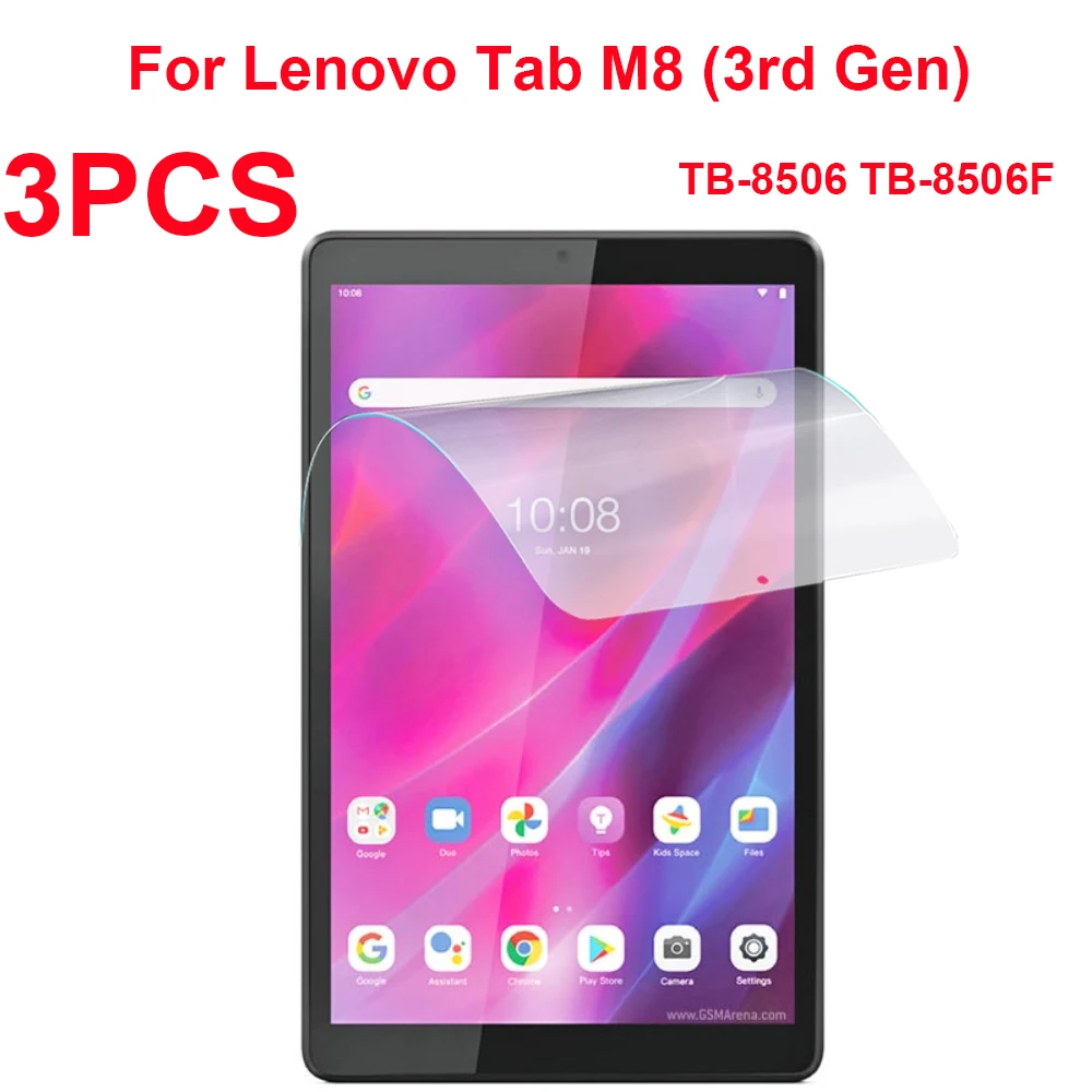 

3 Packs PET Soft Film For Lenovo Tab M8 3rd Gen 8.0 inch TB-8506 TB-8506F Anti Fingerprints Full Screen Protector Film Pet Film