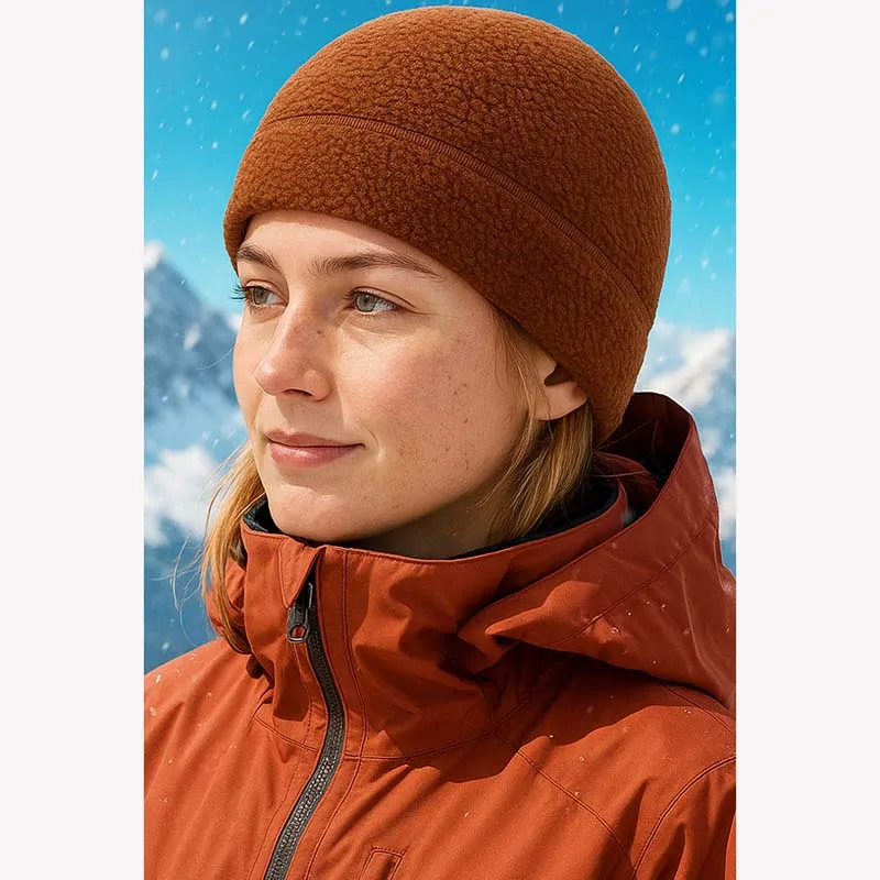 Autumn/Winter New Pure Colour Outdoor Fleece Hat Windproof Quick-Dry Ski Cap with Ear Protection Thick Teddy Fleece Warm Hat