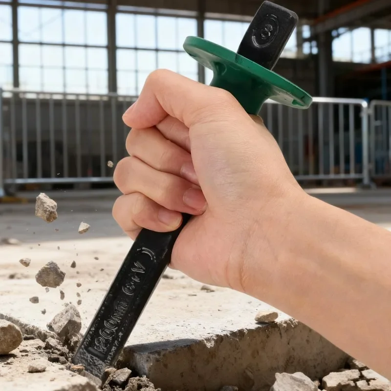 평평한 끌 콘크리트 도구 6/8인치 끌 머리 시멘트 돌 분리기 크롬 바나듐 강철 석공 끌 평평한 삽 나무 절단기