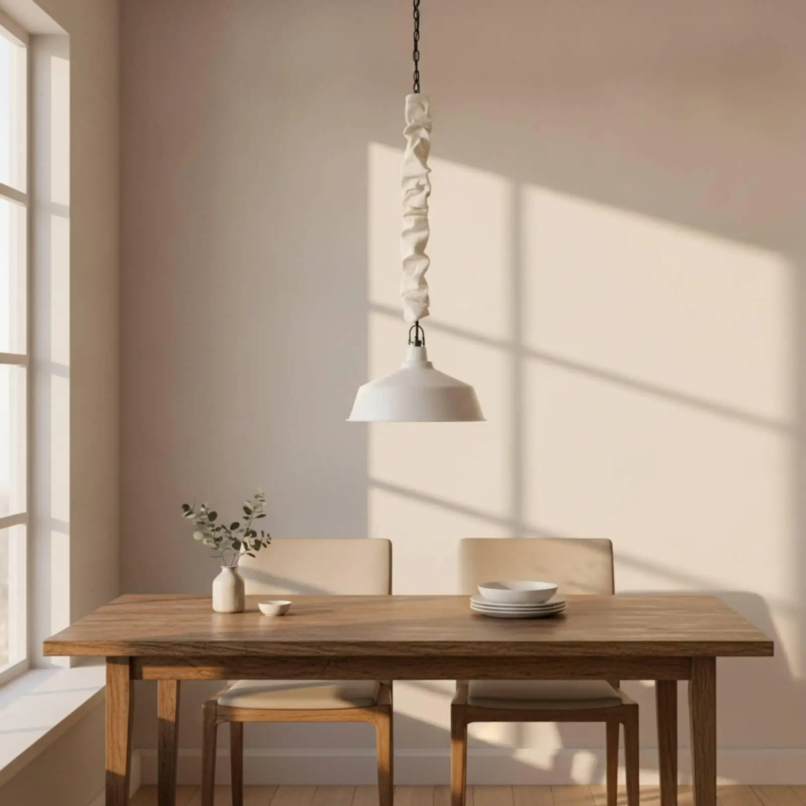 Chandelier Cord Cover Linen Chandelier Chain Cover Easy to Install Textile Cord Wrap with Hook-and-Loop for Homeowners, view 6