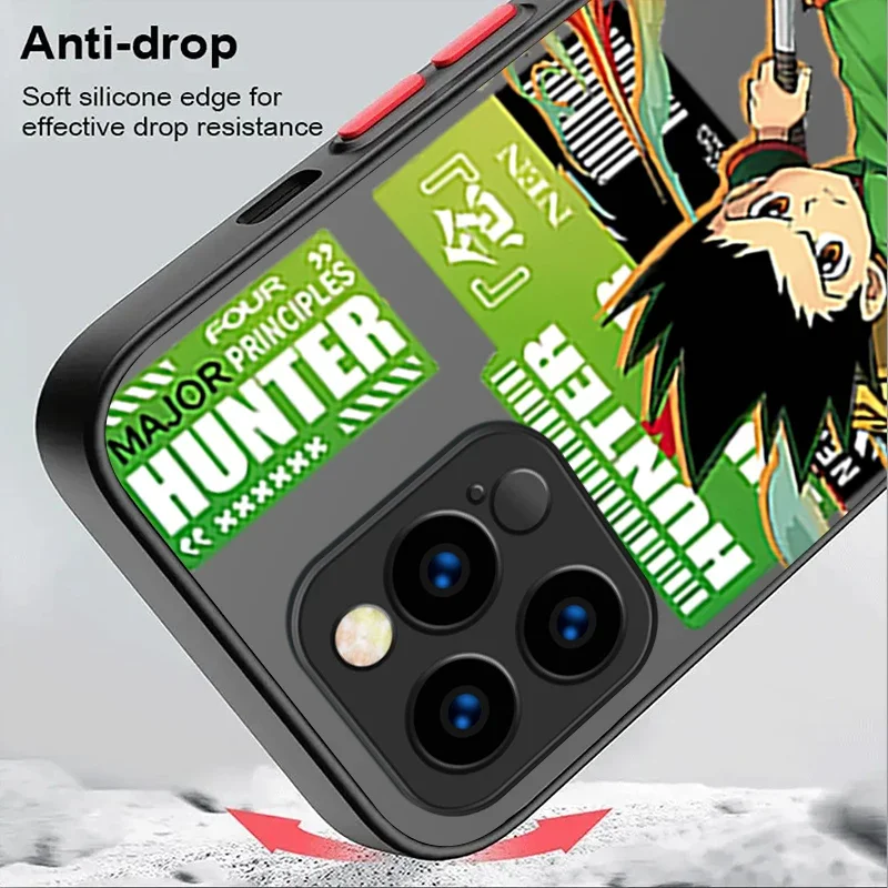 Hunter X Hunters Phone Case For iPhone 15 14 13 12 11 Pro Max mini X XR XS 7 8 6 Plus SE 2020 Matte Hard Shockproof Bumper Cover image 5