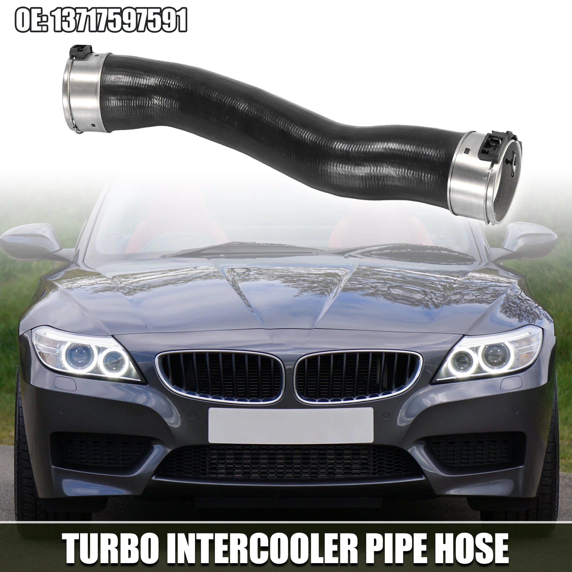 X Autohaux Car Engine Right Turbo Intercooler Hose Air Intake Hose Tube 13717597591 for BMW 320i/328i XDrive Auto accessories