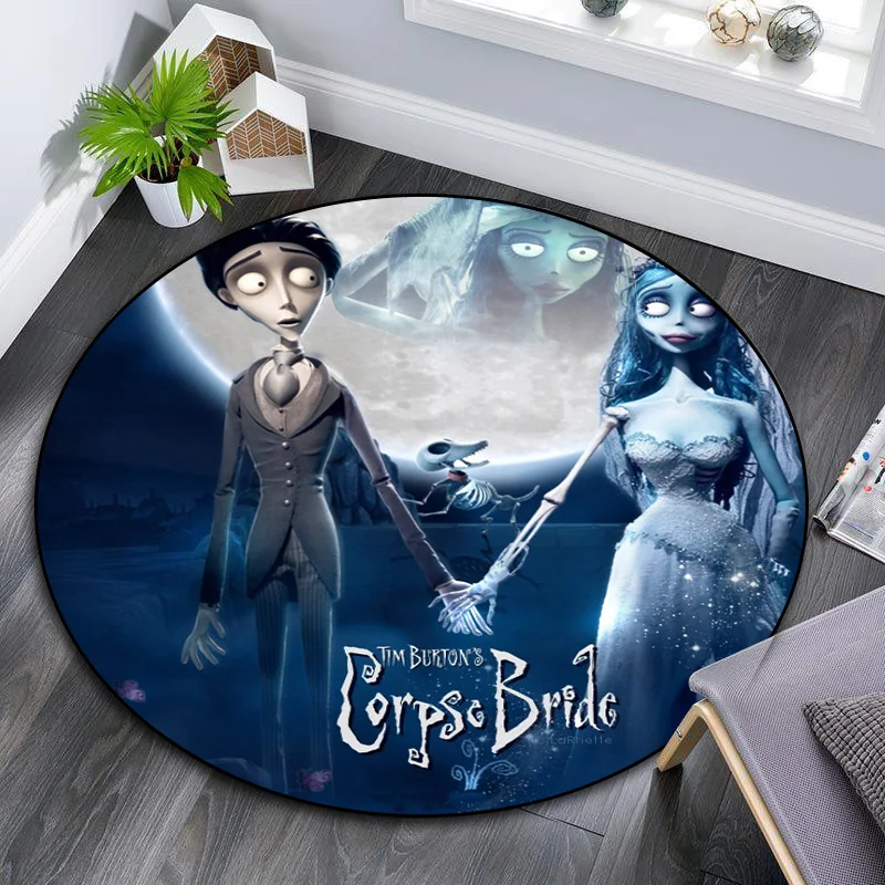 Computer chair Area  Wood floor Round Rug Corpse bride Rug animated film  home Decorative Bedroomcarpet Pet  Mat carpet