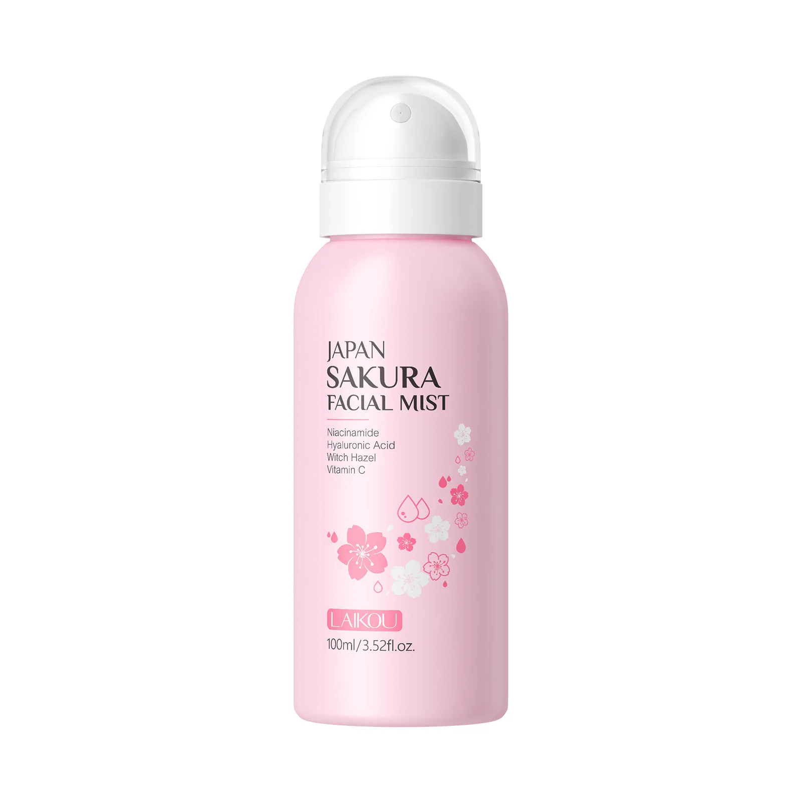

LAIKOU Sakura Face Mist 100ml, Hydrating Moisturizing Toner for Dry Skin, Soothing Wet Compress Spray for All Skin Types