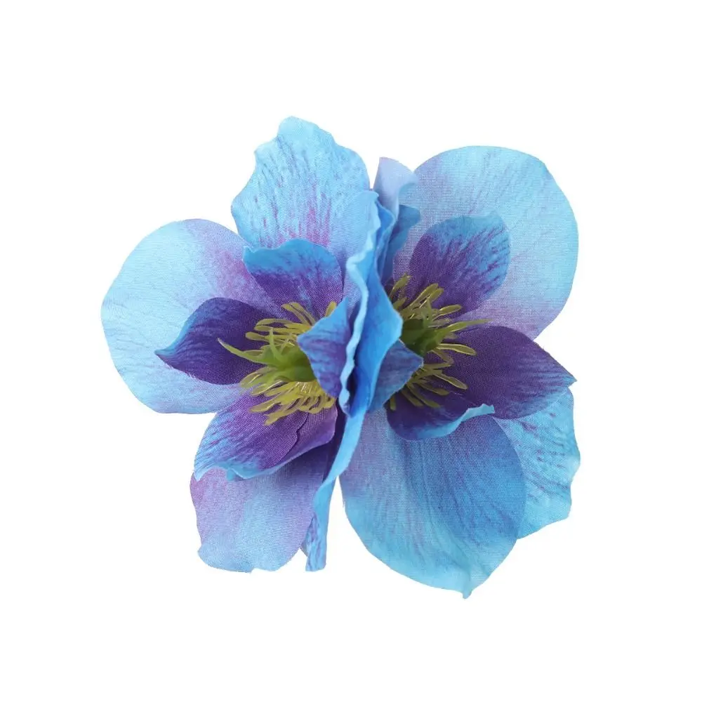 

Elegant Simulation Flowers Hair Clip Sweet Bohemian Style Floral Duckbill Clip Seaside Vacation Headwear Colorful