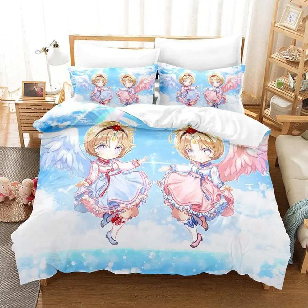 

New Anime Magical Girl Raising Project Bedding Set Single Twin Full Queen King Size Bed Set Adult Kid Bedroom Duvet cover Sets