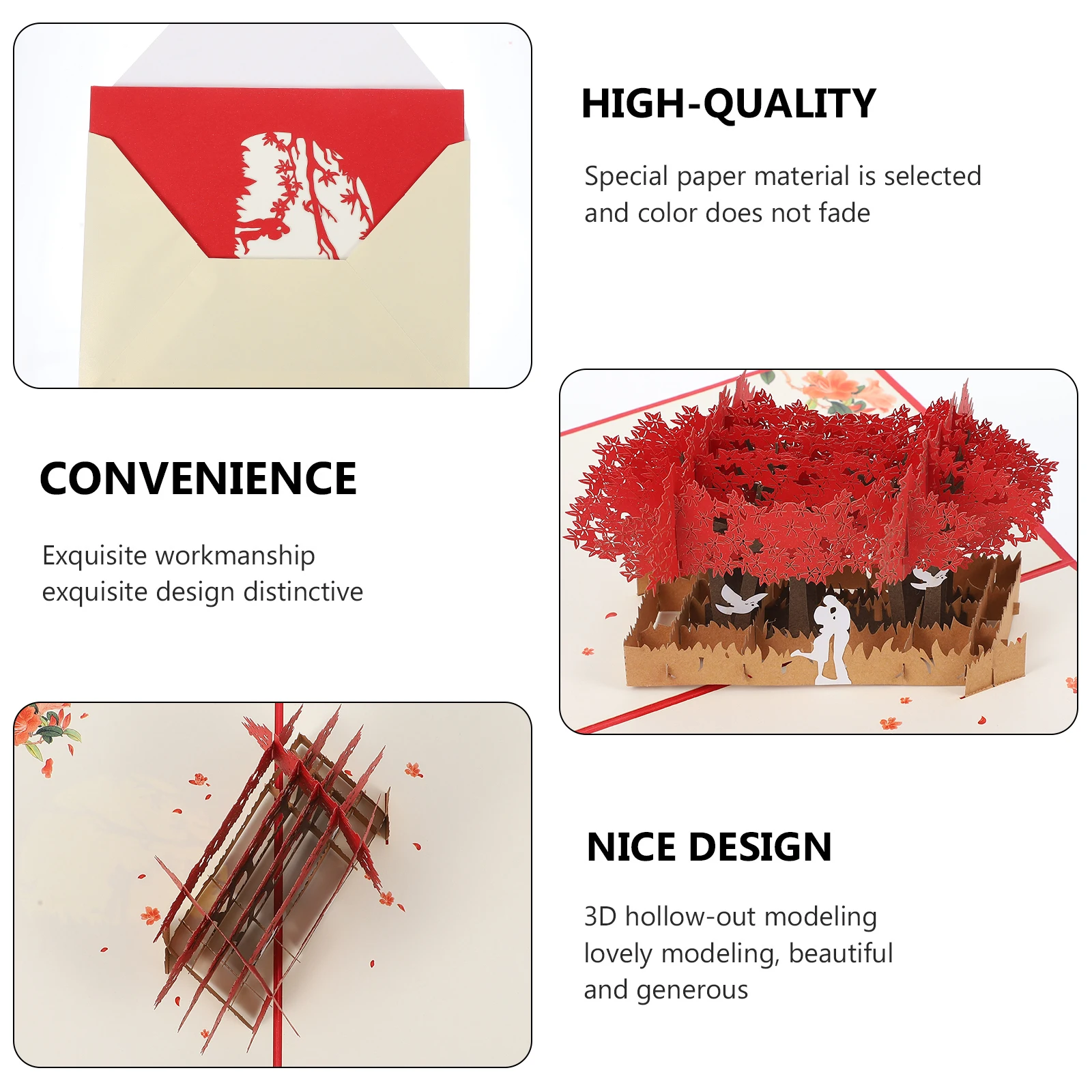 

Wedding 3D Love Greeting Card Baby Cards Occasion Paper Blessing Valentine's Day