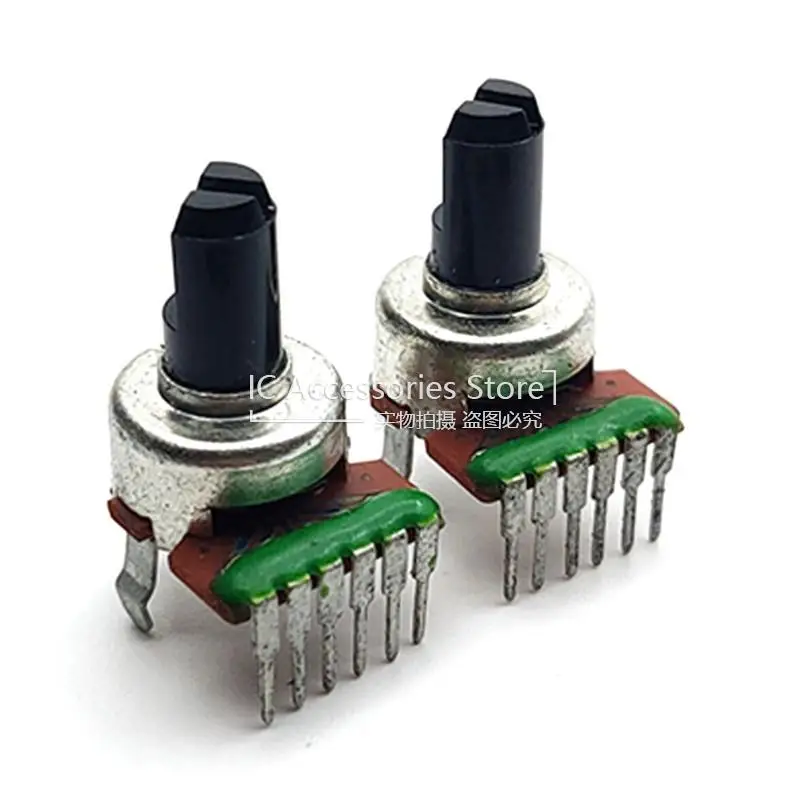 5PCS 121 Type A50K A503 A203 A20K Audio Power Amplifier Volume Dual Channel Potentiometer Handle Length 10MM Single Row 6Pin