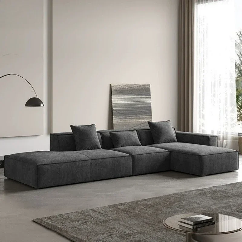 Nordic Internet celebrity tofu sofa, French cream style, living room size apartment, princess corner fabric sofa