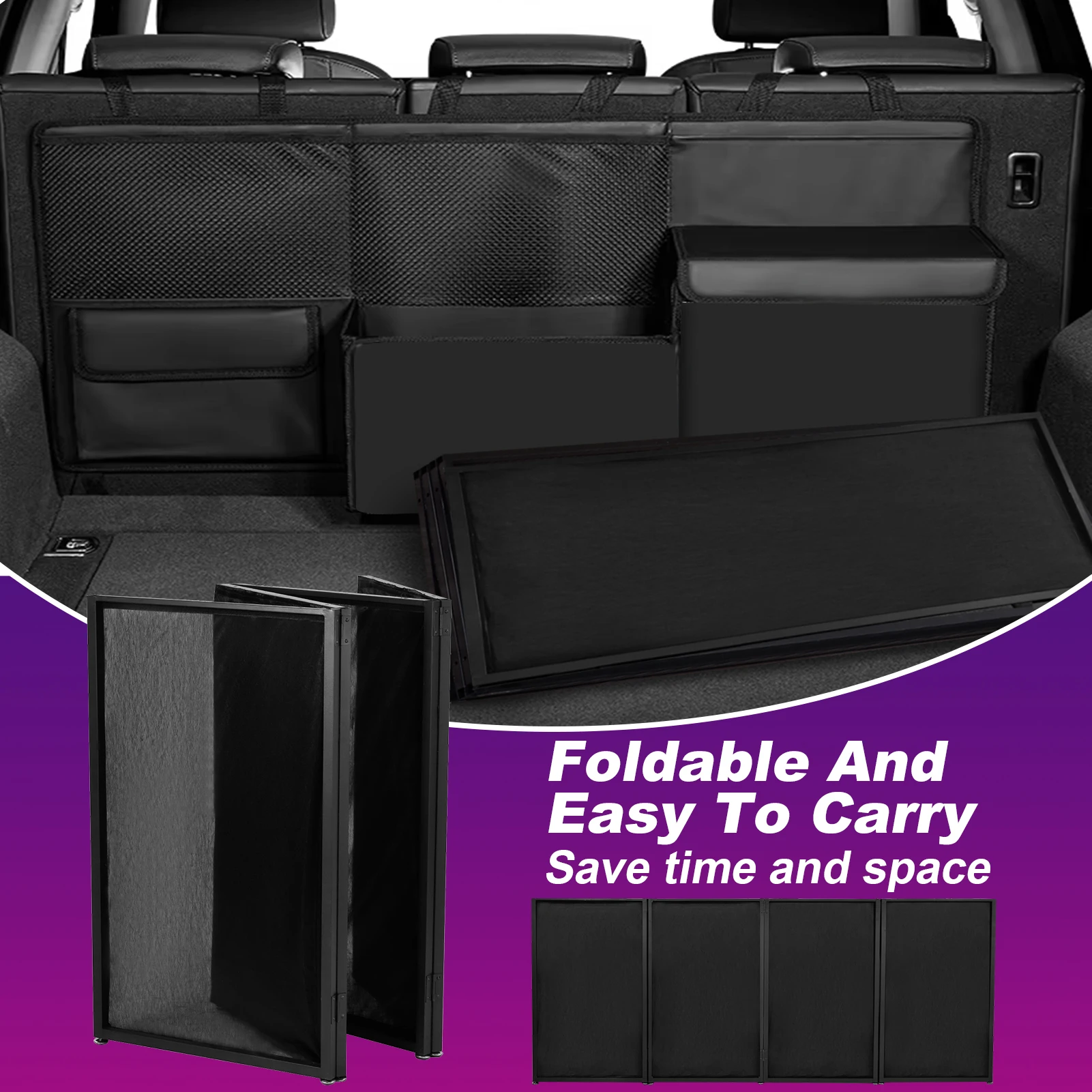 حامل طاولة دي جي محمول، رفوف دي جي قابلة للطي بإطار معدني، حامل سينث قابل للتعديل مع حواف أبيض وأسود، حقيبة حمل