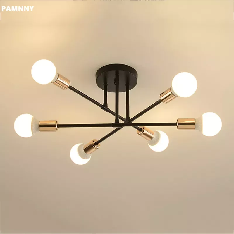 

Modern Chandelier Pendant Light Led Lighting For Living Room E27 Iron Art Ceiling Lamps Kitchen Loft Home Decoration Accessories