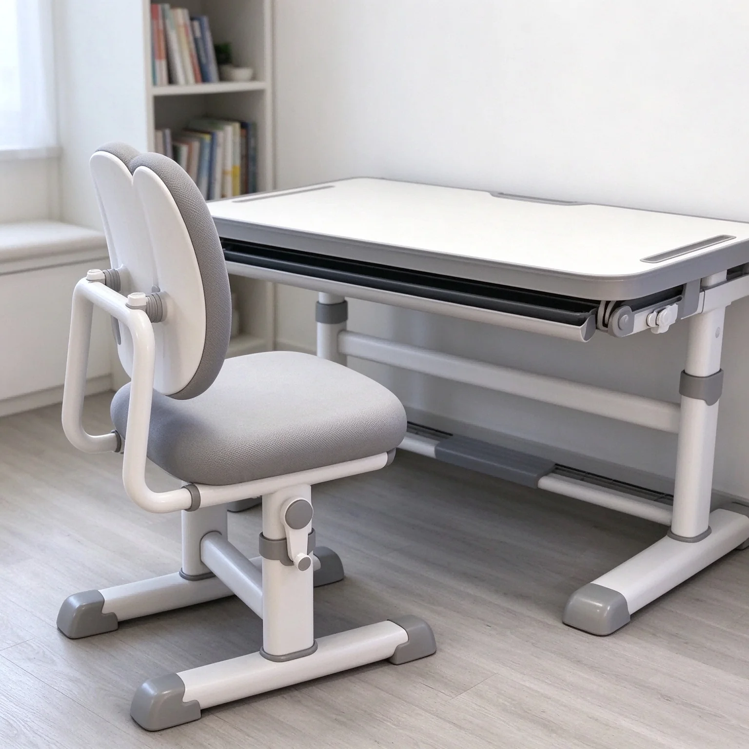 AOLIVIYA Kids Study Learning Table Classroom Table Lift Write Homework Home School Reading Room Desk Chair Set