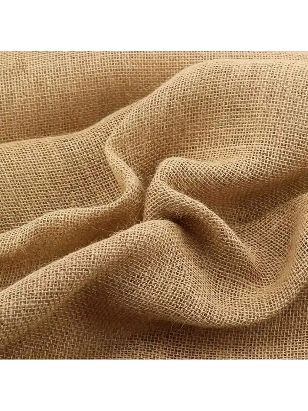 Natural Burlap Jute Sack Linen Cloth Fabric For DIY Hand Work Storage Bags Christmas Home Decoration