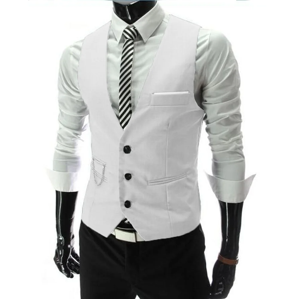 

Men's Suit Vest Serge Single Breasted Slim Fit Golf Padding Vest Man Winter Korean Winter Outer Luxury Clothing Men Work Wear