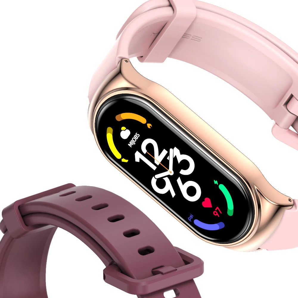 Pulseira para xiaomi mi band 9 8 7 6 pulseira inteligente para mi band 8 7 6 5 4 3 pulseira de silicone correa miband 9 8 pulseira