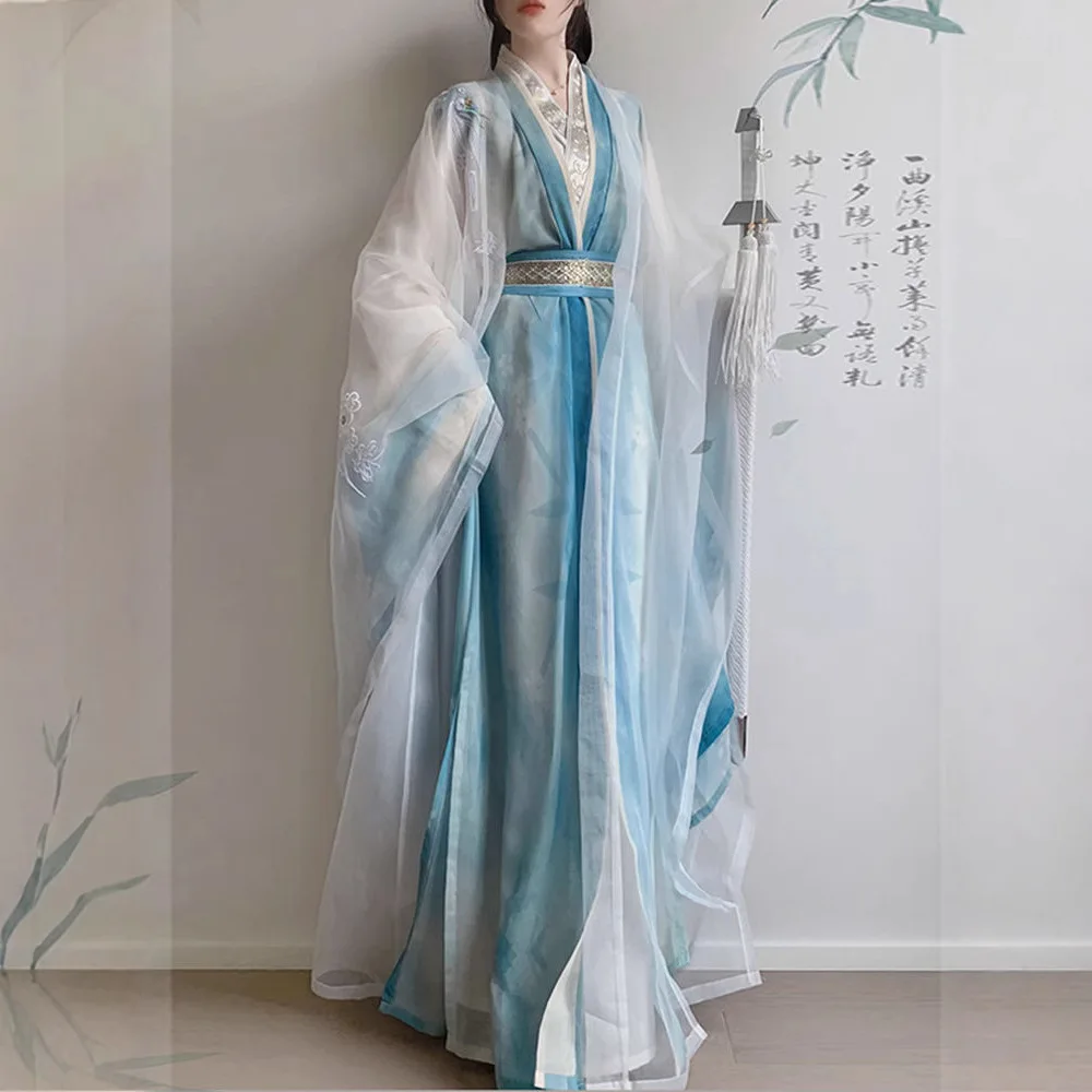 Style Women's Han Chinese Clothing Traditional Straight Machine Embroidery Daily Super Suit Spring and Autumn