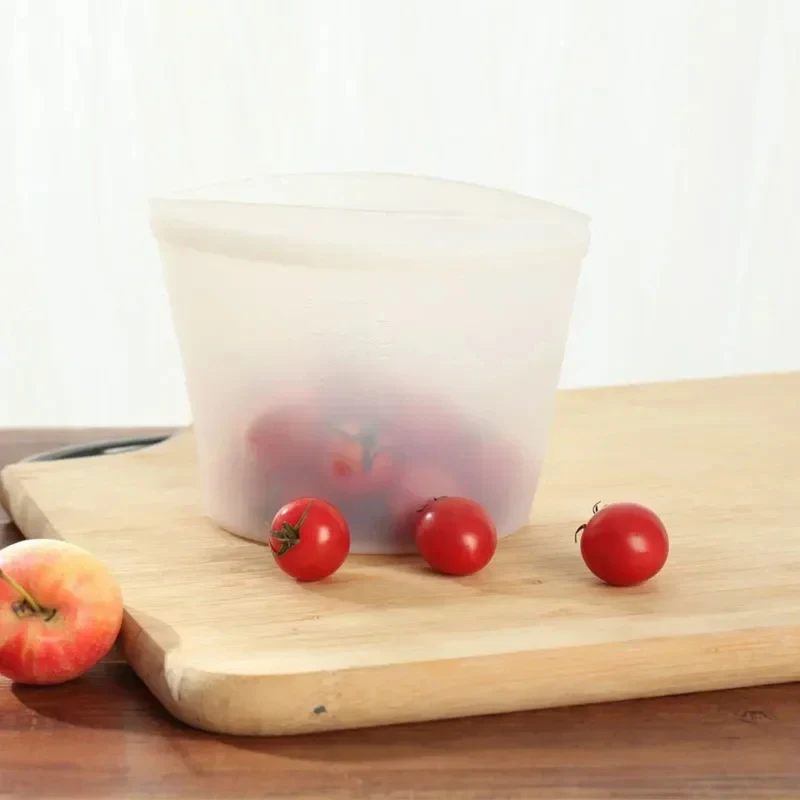 Frigorifero riutilizzabile borse fresche cucina sacchetto di conservazione sigillante per alimenti casa commestibile Silicone frutta cucina organizzatore 3 pezzi
