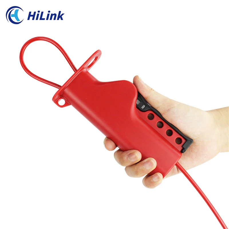 OSHA Multipurpose Safety Cable Lockout Tagout With Retractable Length 2.4m And Dia. 5mm Coated Stainless Steel