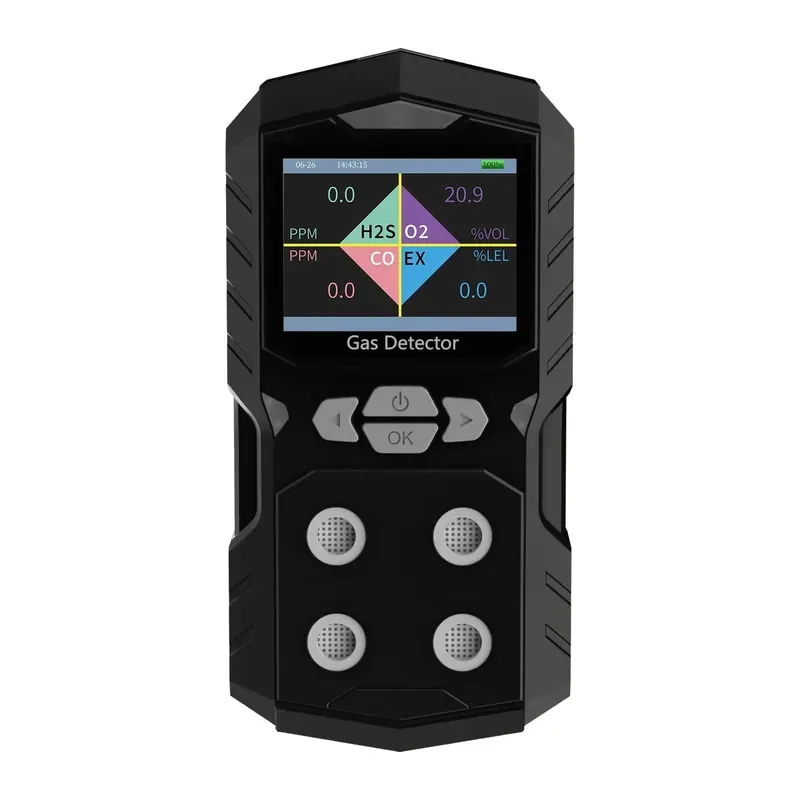 for PLT400 4 Gas Monitor Rechargeable Portable High Precision CO H2S O2 Ex LEL Pumped Industrial Multi Gas Detector