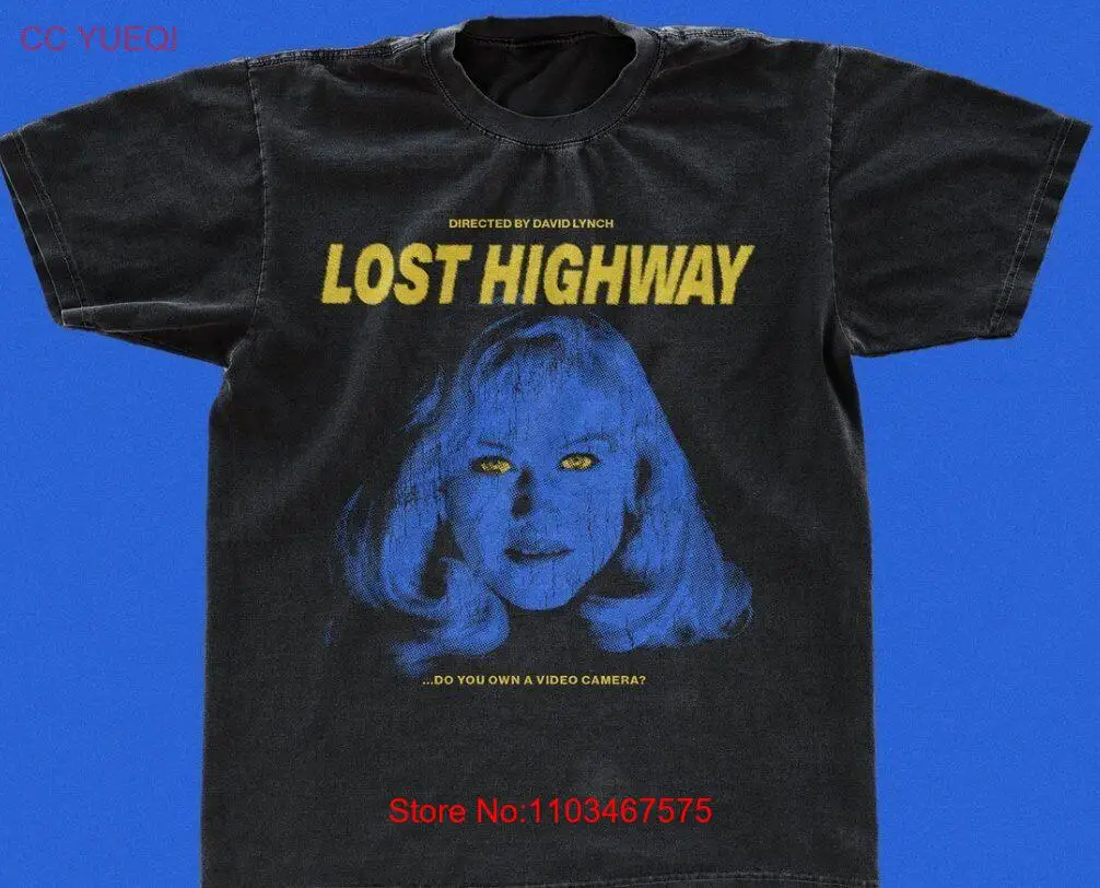 Lost Highway movie t-shirt, David Lynch classic film tshirt, trendy black Men’s