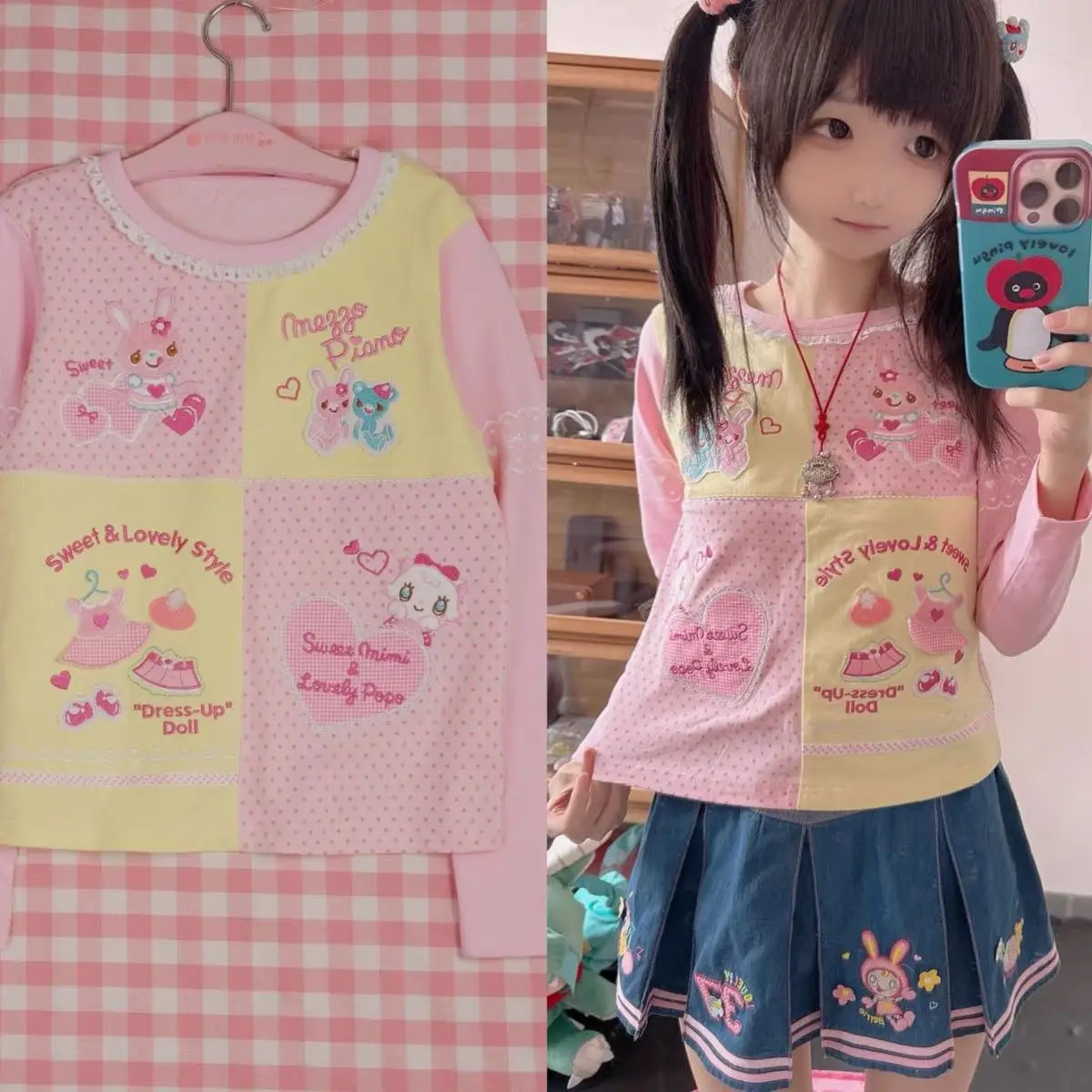 

Японская милая футболка с длинным рукавом в стиле Y2K для девочек, осенняя новинка, с графическим принтом, в стиле мультфильмов, для субкультуры Cute Core