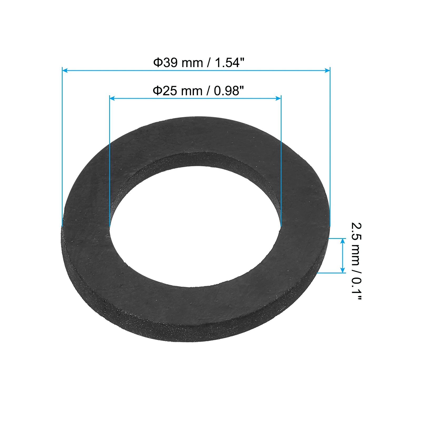 16-120Pcs Black Rubber Flat Washer M5 M6 M10 M15 M20 M25 M32 Sealing Spacer Gasket Ring for Faucet Pipe Water Hose Fastener Bolt
