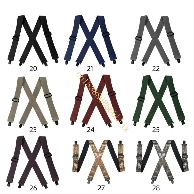 

Fashion Suspenders for Men Women Strong Secure Clip Brace for Business Suit 066C