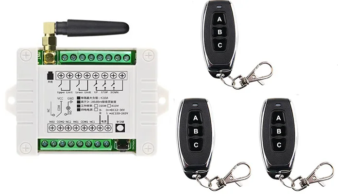 DC12V 24V 36V 2CH Relay multifunctional Module Receiver EV1527 Wireless Remote Control 433 Mhz Remote Switch for DC Motor DIY