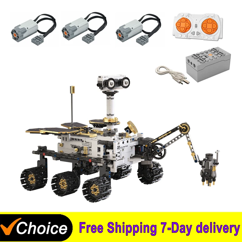 1007pcs MOC Idea Remote Control Mars Exploration Rover Building Blocks Assembling Bricks Model DIY Toys for Children Gift Set