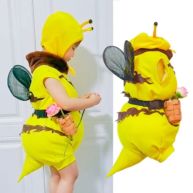 Kids Bee Costume Toddler Animal Snail Cosplay Costumes Role Play Jumpsuit Birthday Carnival Party Performance Fancy Dress Outfit