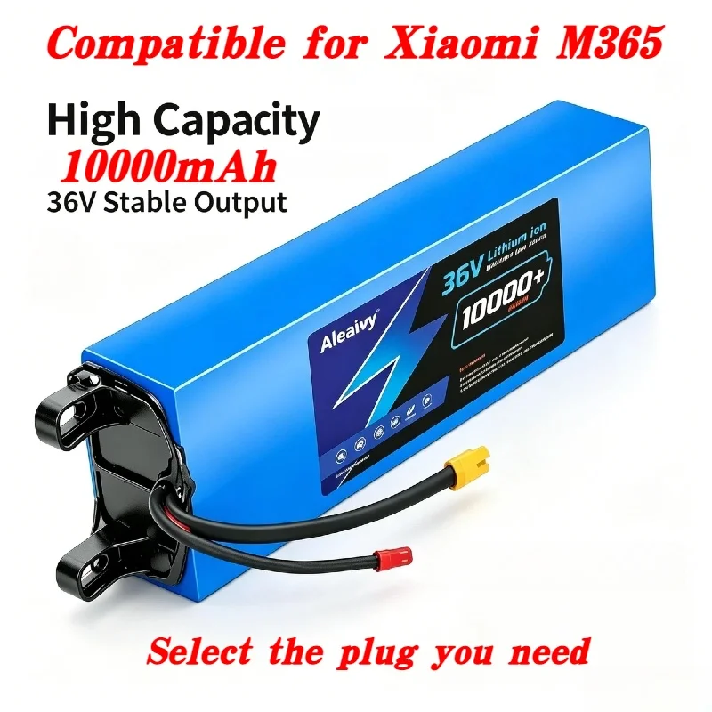 36V 10Ah (10000mAh) 10S3P 18650 Lithium Battery Pack – 500W High Capacity with BMS, Same Port 42V for M365 -Scooter