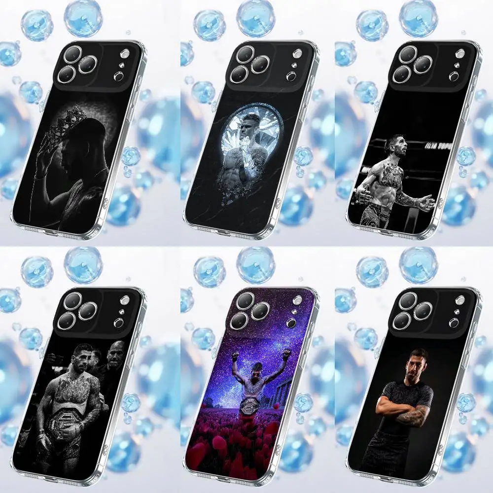 

Ilia T-Topuria Phone Case For iPhone 17,16,15,14,13,12,11 Plus,Pro,Max,Plus,E,SE4,Air,Mini Transparent