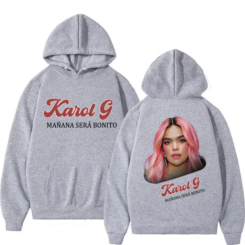 Karol G Manana Sera Bonito Vintage Hoodies Fashion Hip Hop Hooded Sweatshirt Oversized Casual Warm Hoodie Streetwear Fans Gift