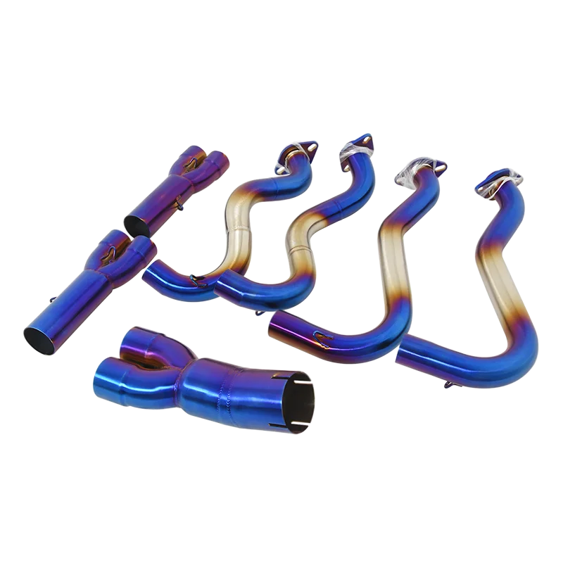 Slip On For KAWASAKI ZX6R ZX-6R 636 2009-2017 Motorcycle Exhaust Systems Manifold Modified Front Middle Link Pipe