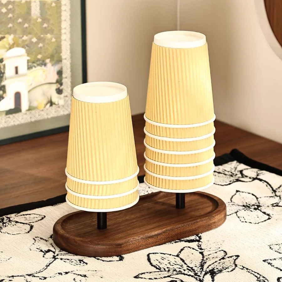 CANBOUNNordic Style Disposable Cup Holder Wooden Bottom Multifunctional Paper Cups Picker Metal With Longer Stick