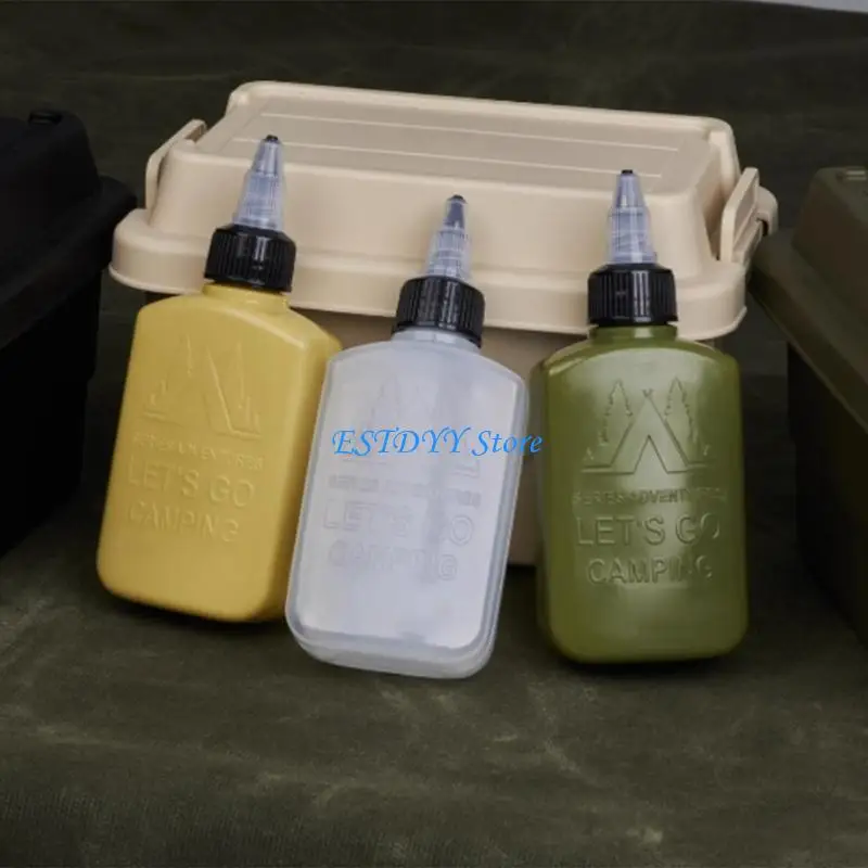 

G6DE Camping Seasoning Squeeze Bottle Small Liquid Containers LeakProof Travel Oil Bottle Portable 100ml Dispenser Bottle