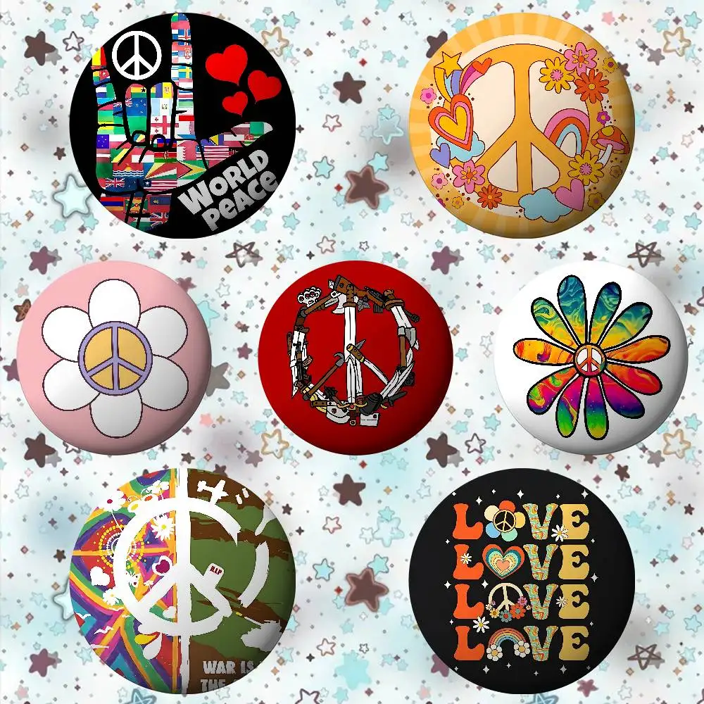 Señal de la paz Vintage Anti guerra para ropa, Pin esmaltado de Anime, insignias de Cosplay de dibujos animados en mochila, broche, regalos artísticos