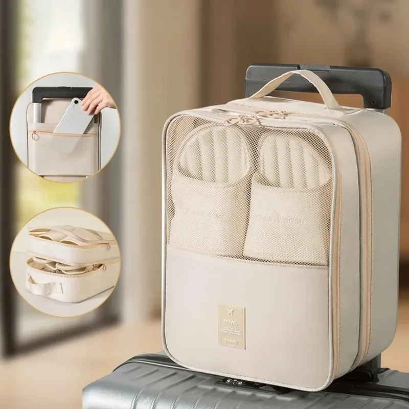  Portable Shoe Bag Travel Storage Pouch Organizers Luggage Clothes Makeup Storage Suitcases Travel Shoe Storage Bag Sorting Pouch 