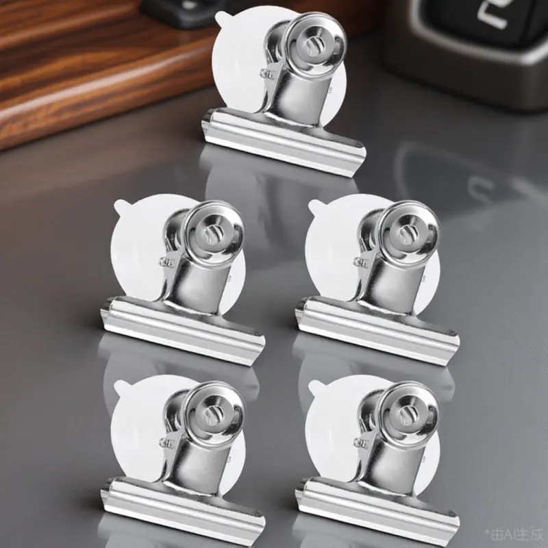 

5 шт. водонепроницаемых присосок с зажимами из нержавеющей стали, прочные, многоразовые, для подвешивания украшений, для дома и офиса