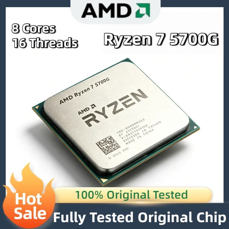 Procesador AMD R5 5600G 6C 12T 4.4GHz AM4 con Gráficos Radeon, Sin Ventilador, para PC de Escritorio para Juegos