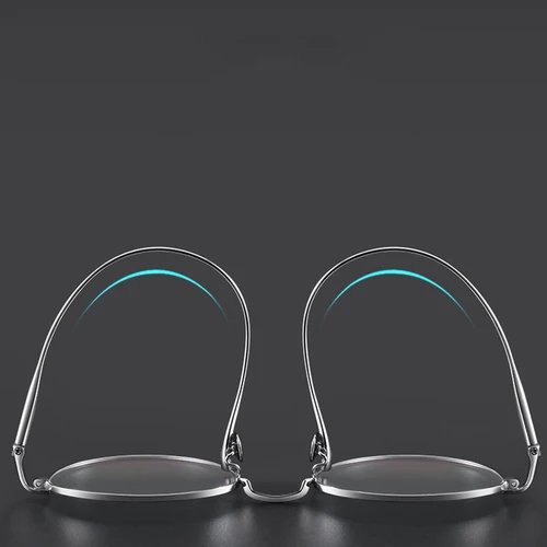 Imagen 2 del producto Monturas de titanio ultraligeras Vintage, gafas para miopía, gafas de lectura para hombre, gafas redondas de titanio puro graduadas para presbicia